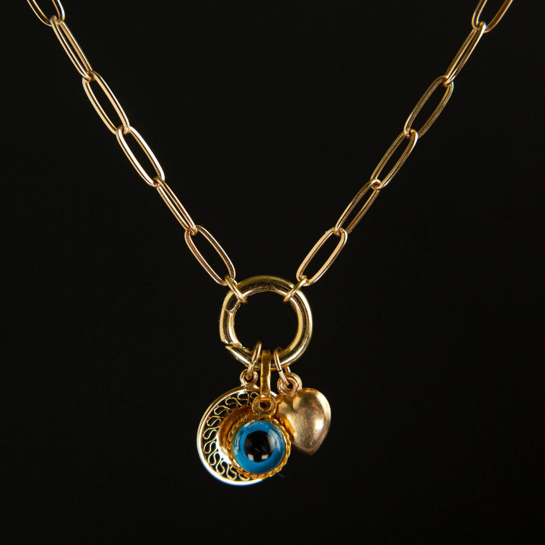 Vintage Charm | Evil Eye | 14k Yellow Gold