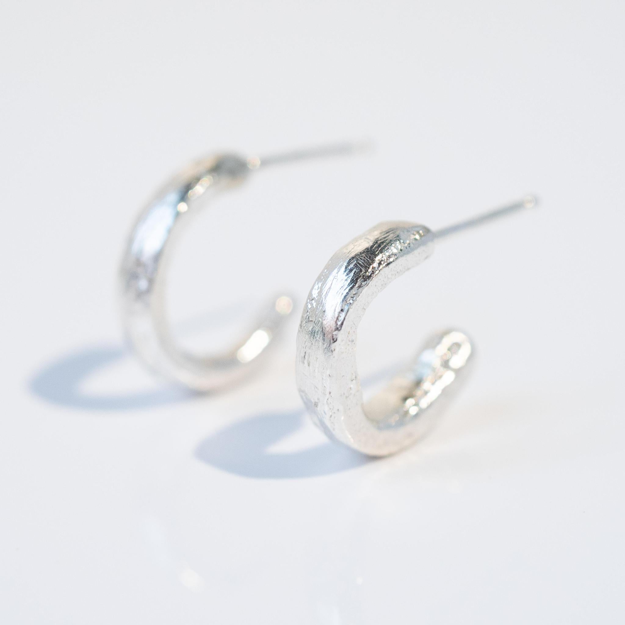 Relic Hoop Earrings in Sterling Silver