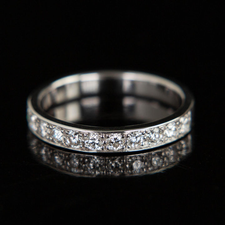 Vintage Diamond Channel Band | 14k White Gold