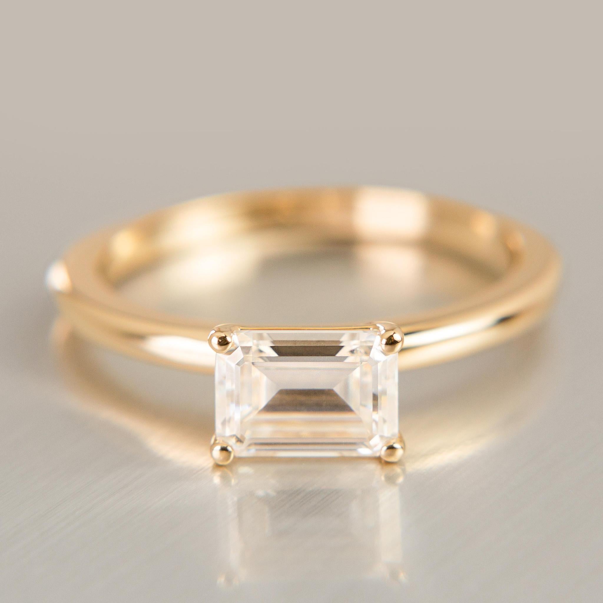 Cypress Ring with Moissanite
