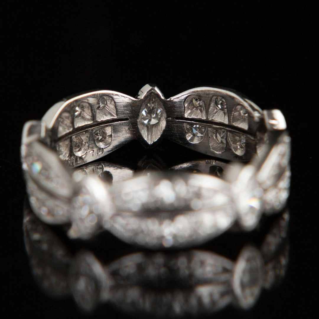 Mid-Centery Diamond Eternity Band | Platinum |circa 1950