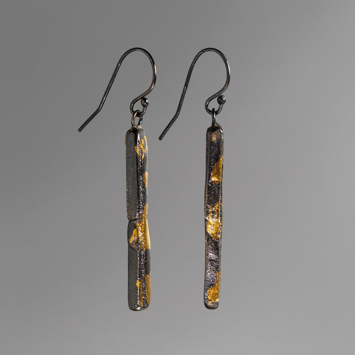 Gilded Relic Bar Drop Earrings