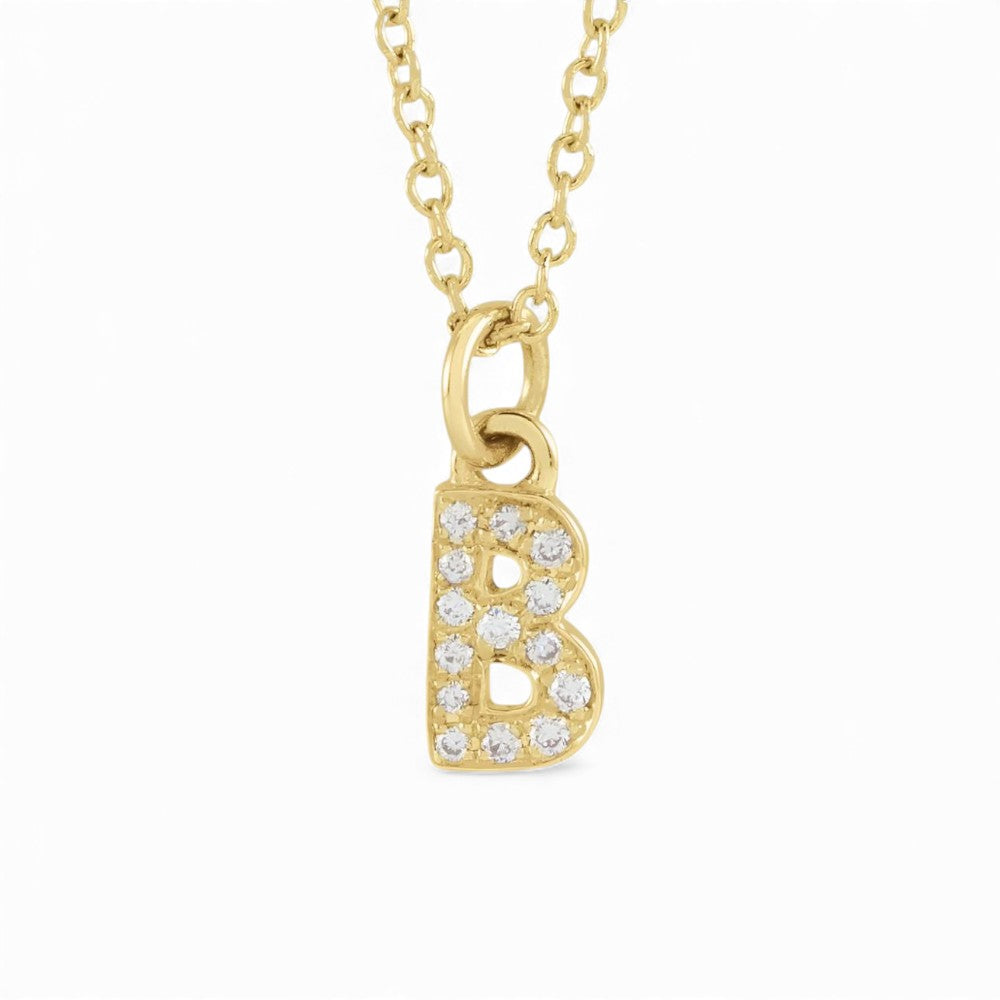 Diamond Letter Charm