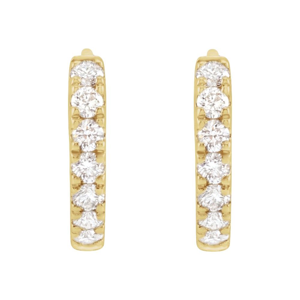 Diamond Huggie Hoops