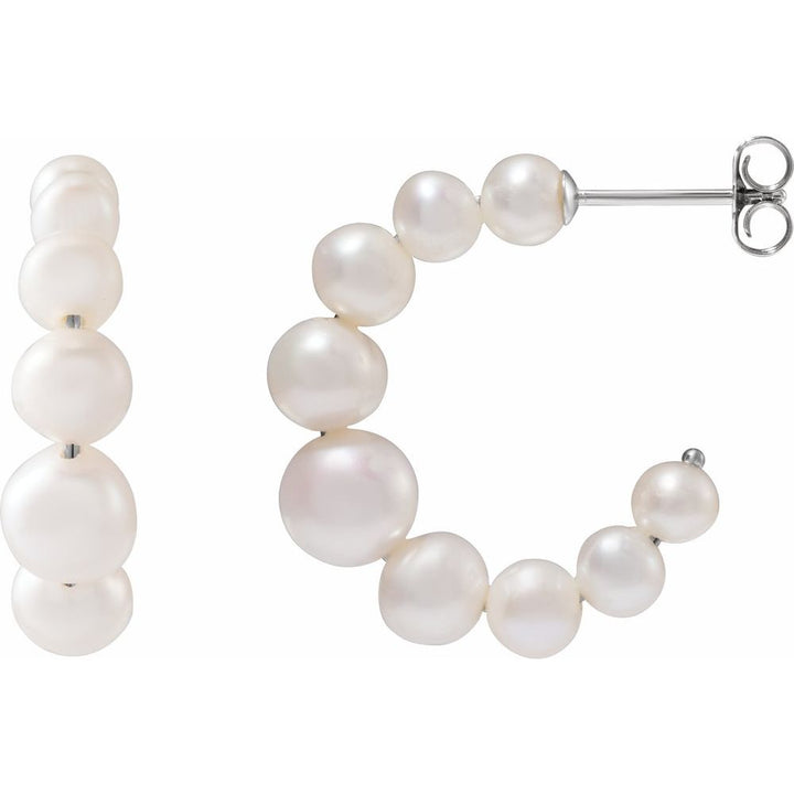 Pearl Hoop Earrings