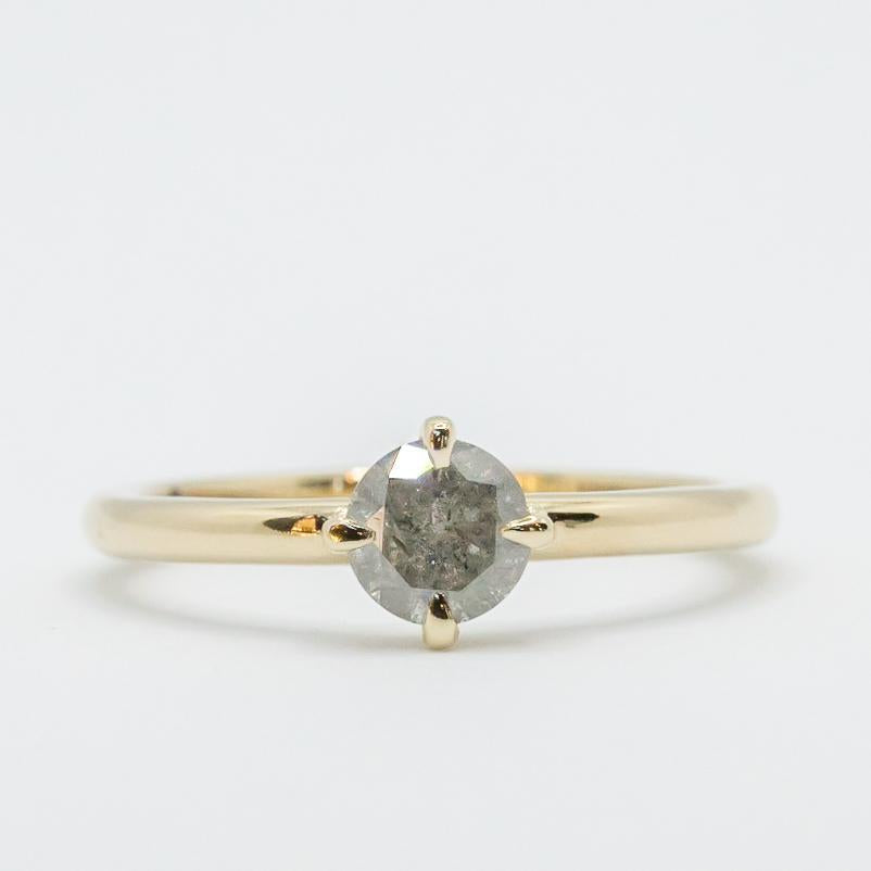Compass-Set Icy Diamond Ring in 14k Yellow Gold No.2