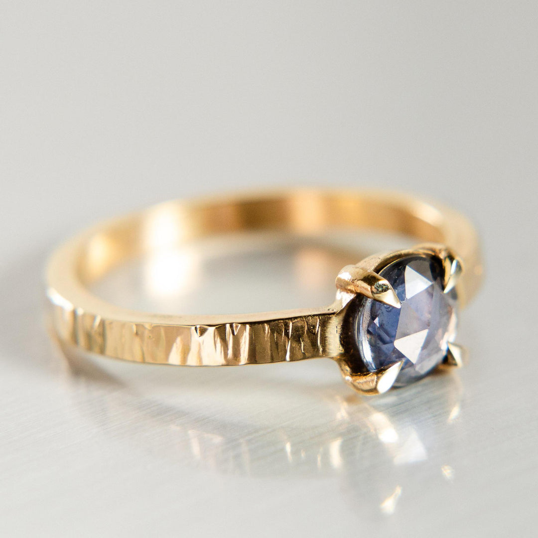Rose-Cut Sapphire Cypress Ring in 14k Yellow Gold