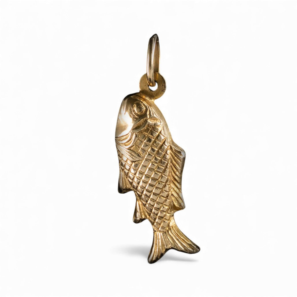 Gold Fish Charm in 14k