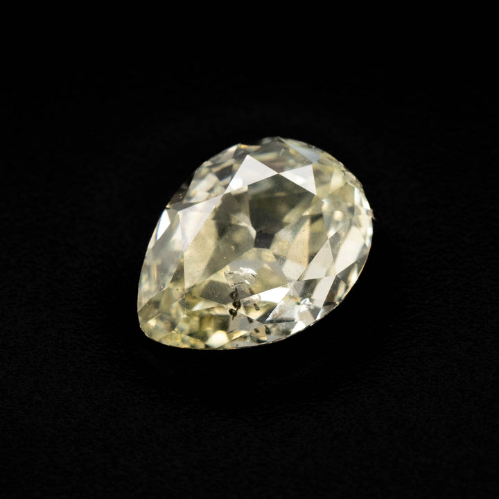 Old Mine Pear Shaped Diamond | 0.94 ct | Nat. Light Yellow SI2