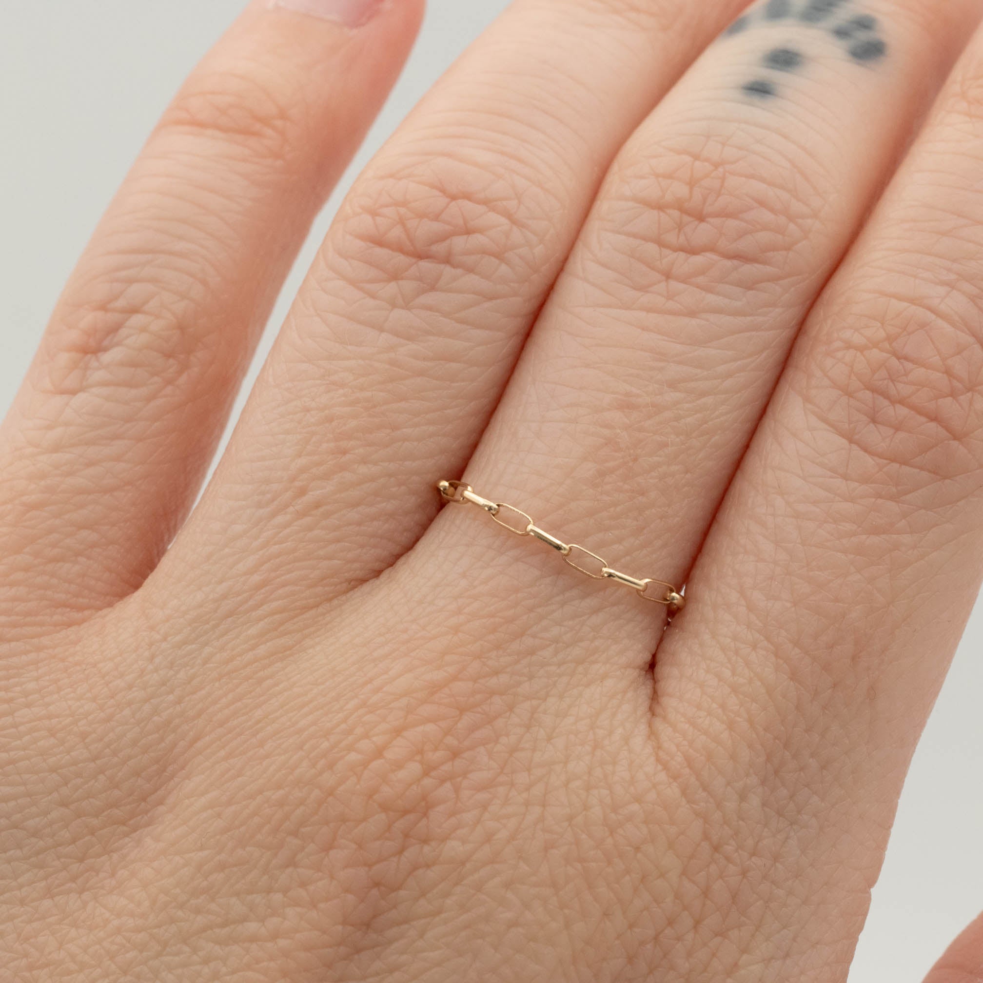 Baby Paperclip Chain Ring