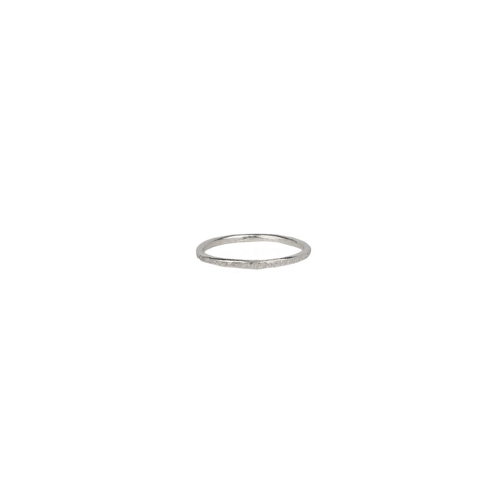 Textured Stacking Ring in Silver