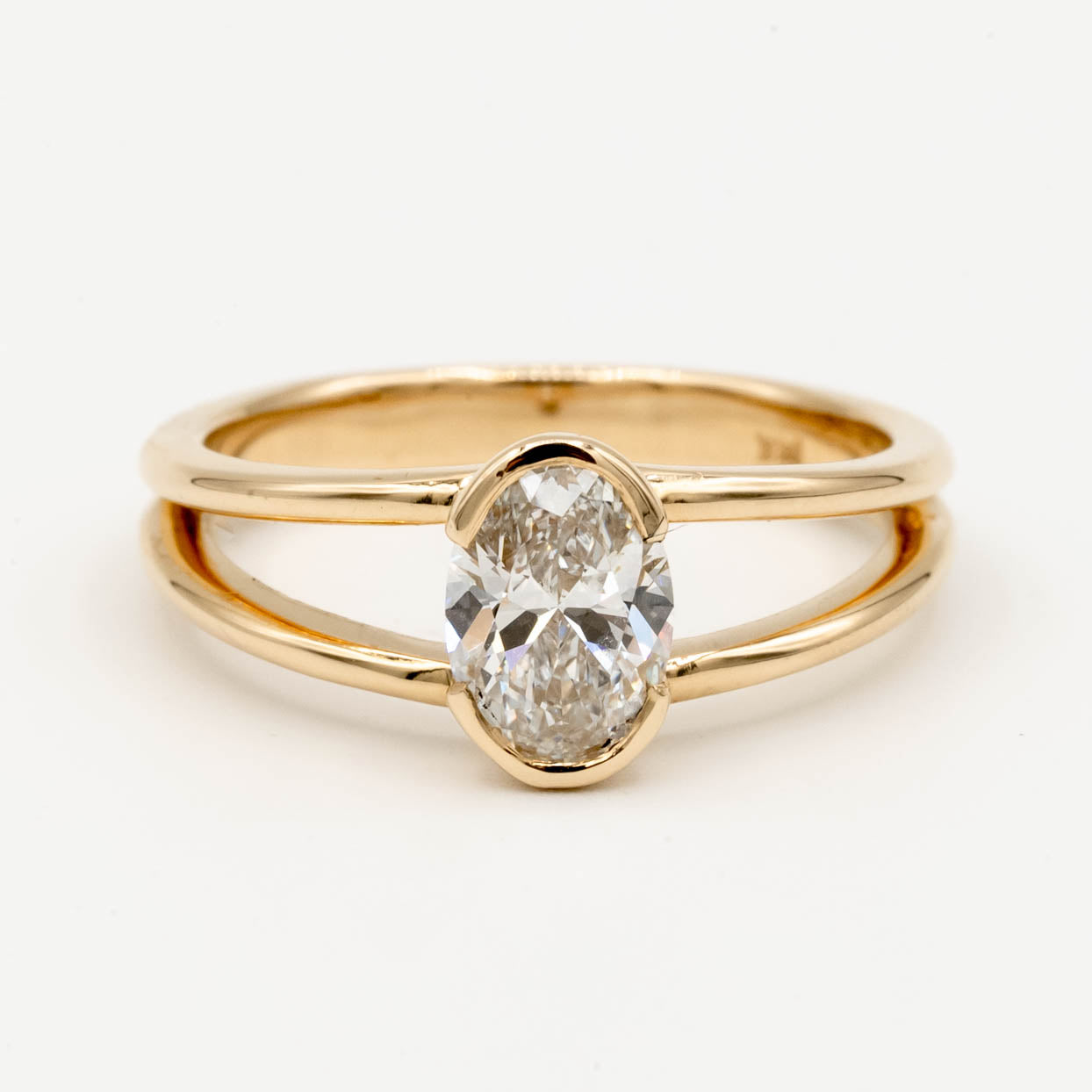 Willow Engagement Ring | 1.01ct Oval Lab-Grown Diamond | 14k Yellow Gold