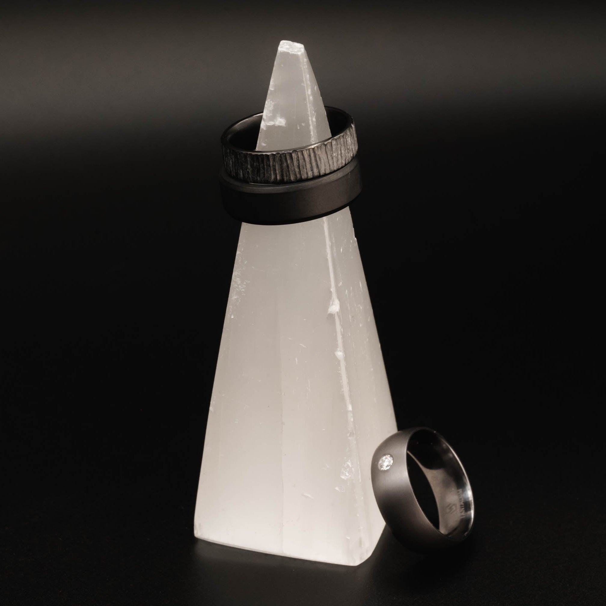 Alternative Metal Band - Bevel Edge Band made of Crushed Black Diamond