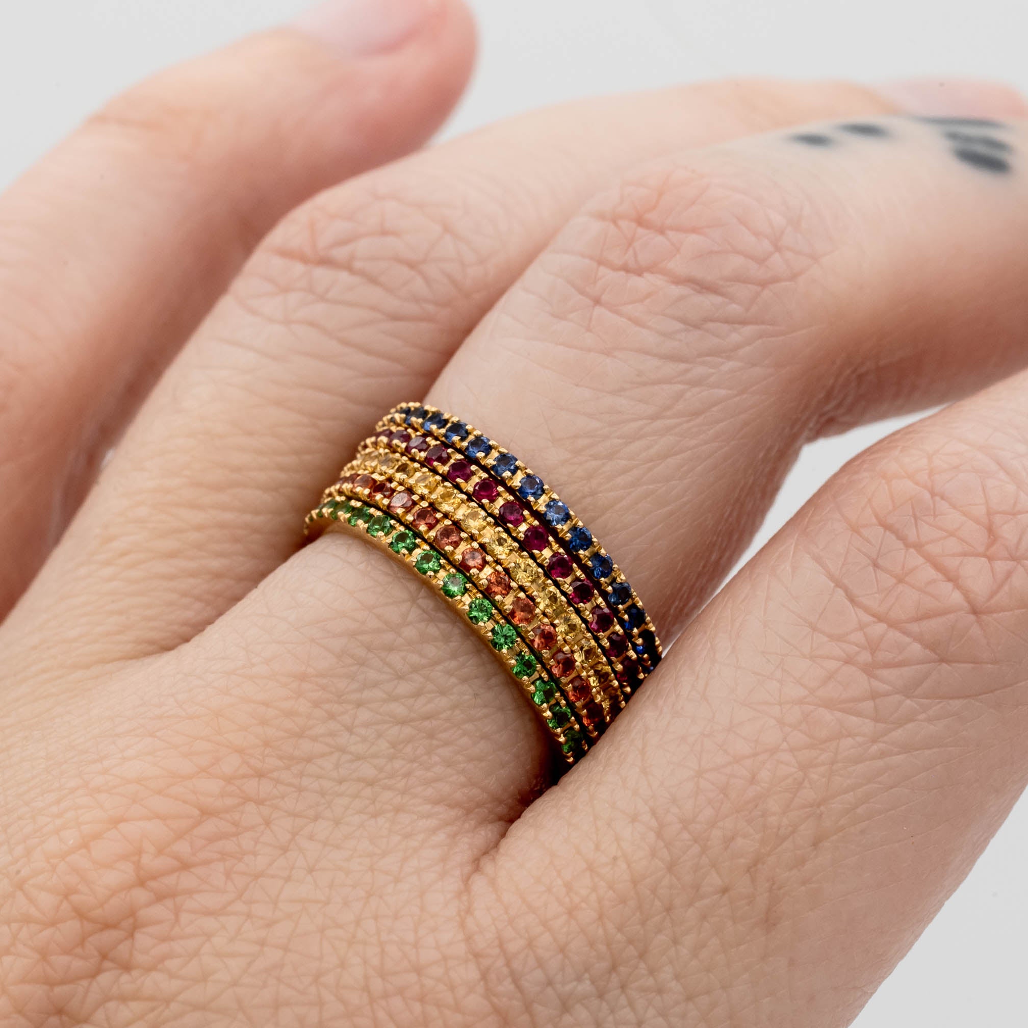 Gemstone Eternity Band