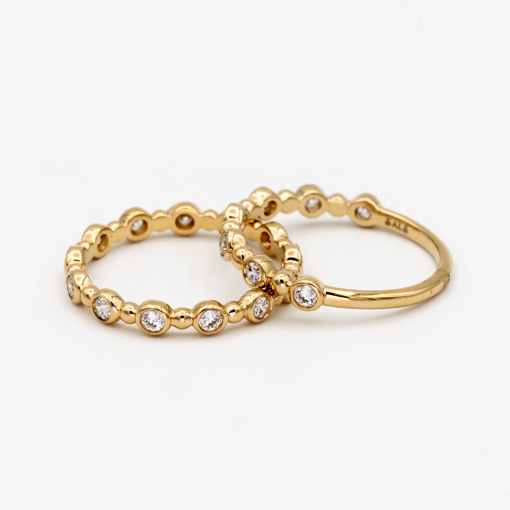 Bead + Diamond Wedding Band