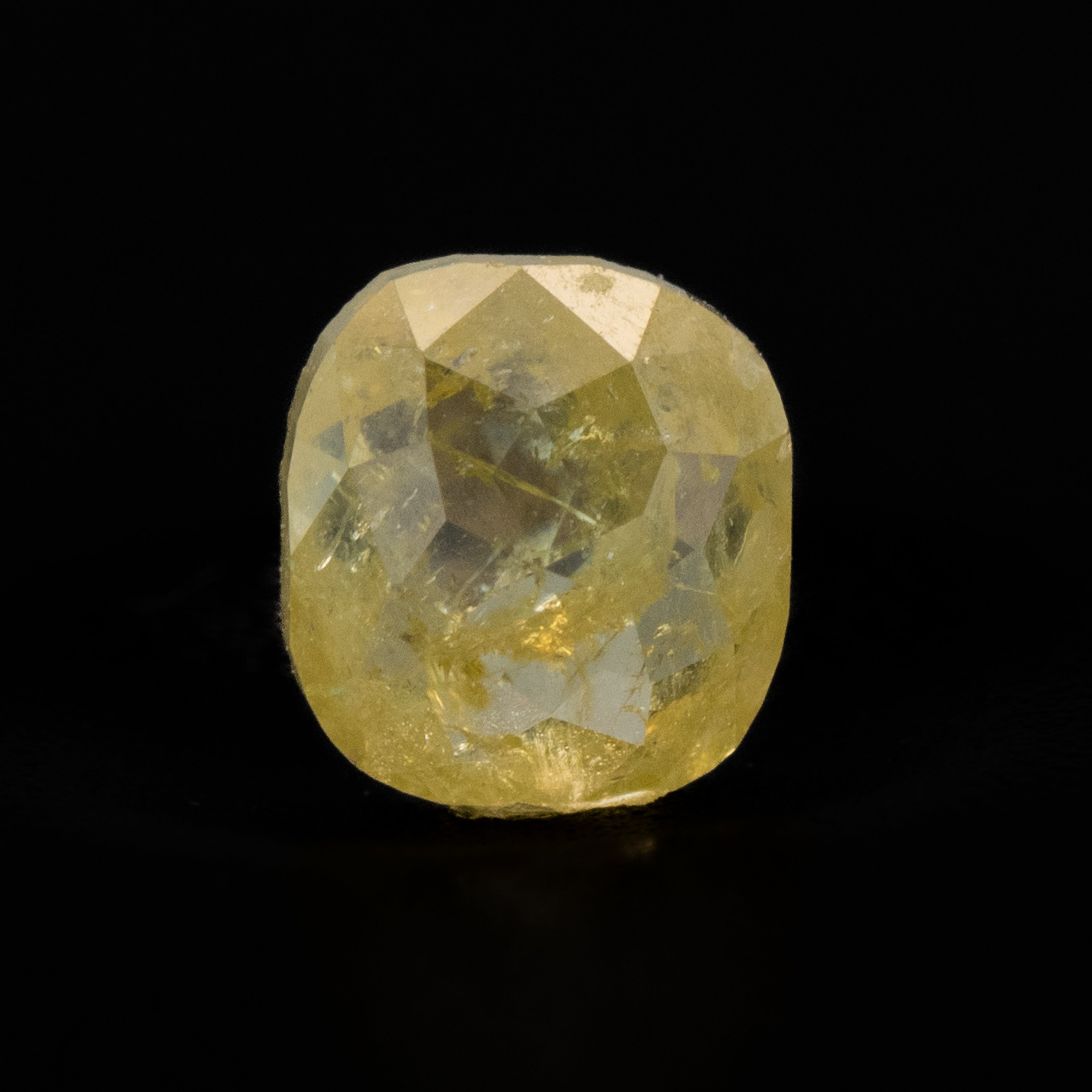 Cushion Rose Cut Rustic Yellow Diamond | 0.46ct