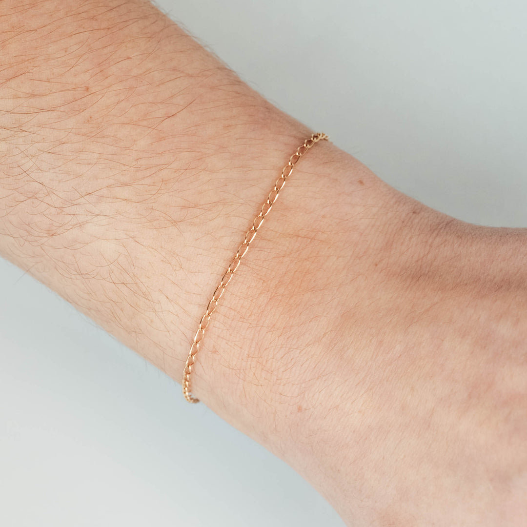 Elongated Curb Chain Bracelet