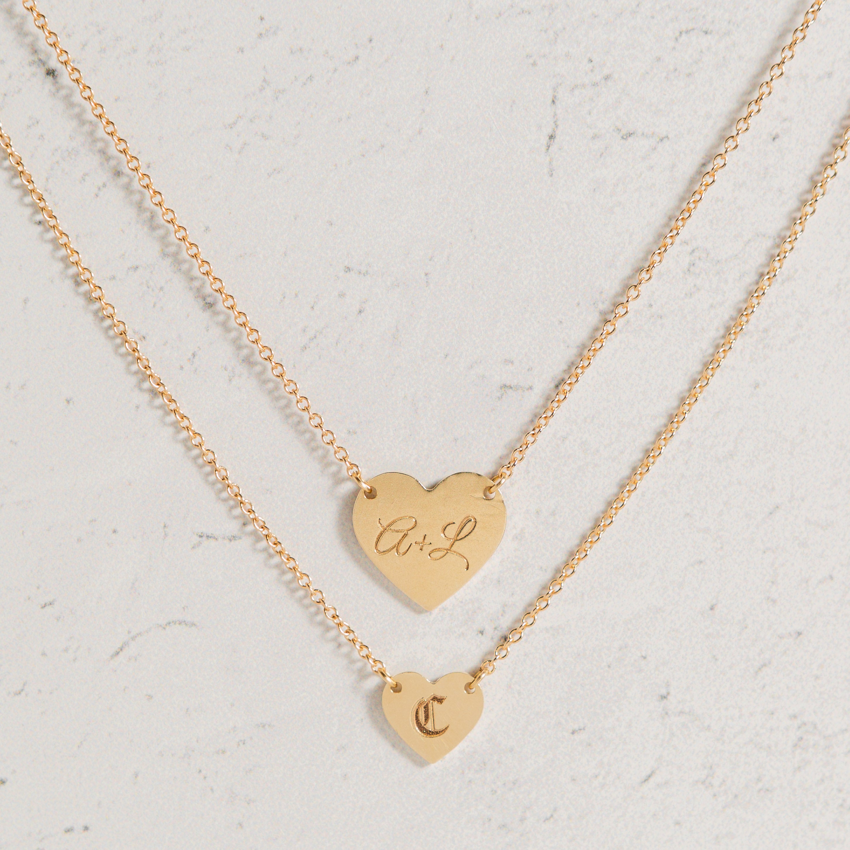 Engravable Mini Heart Necklace