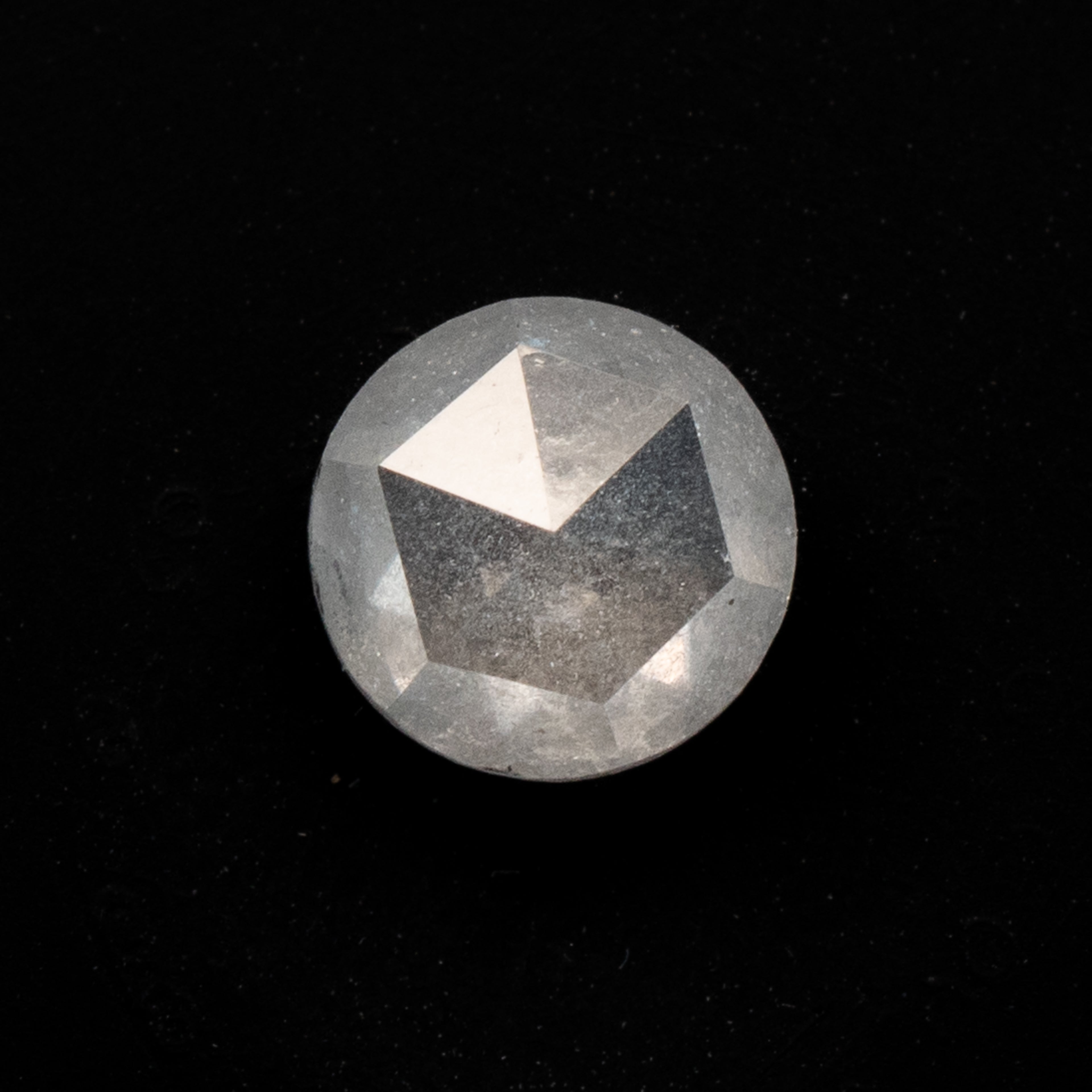 Round Rose Cut Icy Salt + Pepper Diamond | 0.27ct