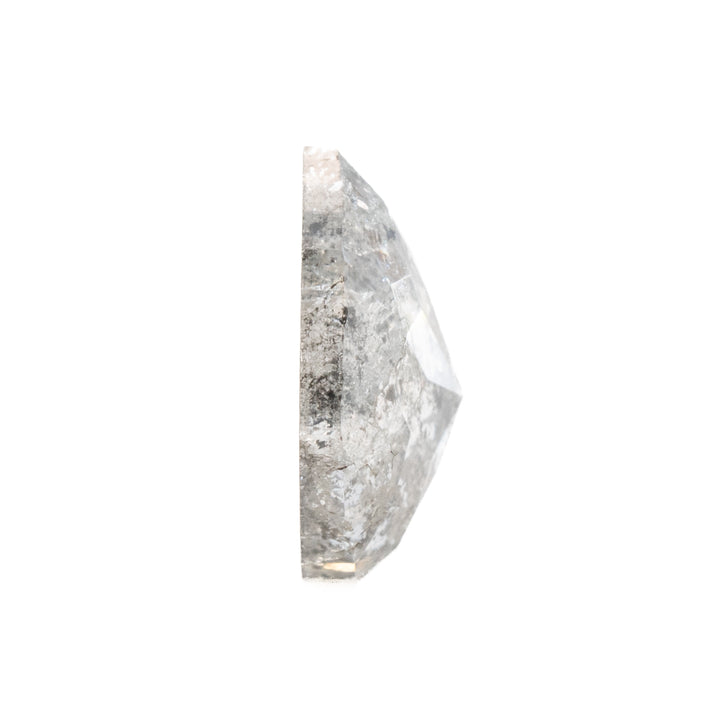 Pear Rose Cut Grey Salt + Pepper Diamond | 1.01ct