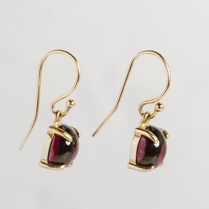 Daybreak Drop Earrings in 14k Yellow Gold | Grape Garnet