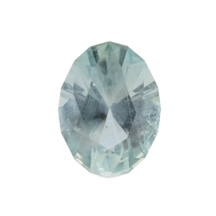 Pale Greenish-Blue Oval Sapphire | 0.60ct