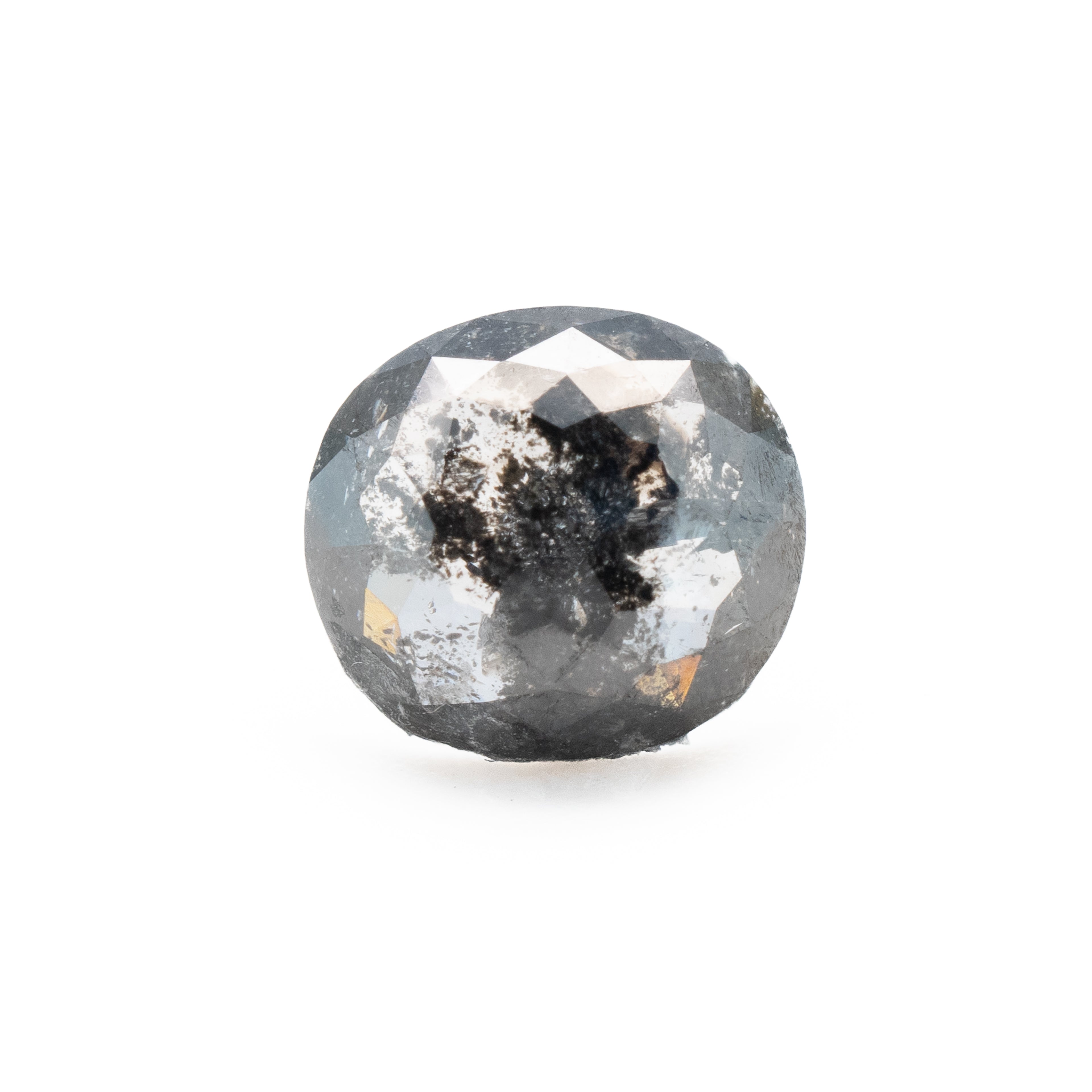 Oval Rose Cut Salt + Pepper Diamond | 1.26ct