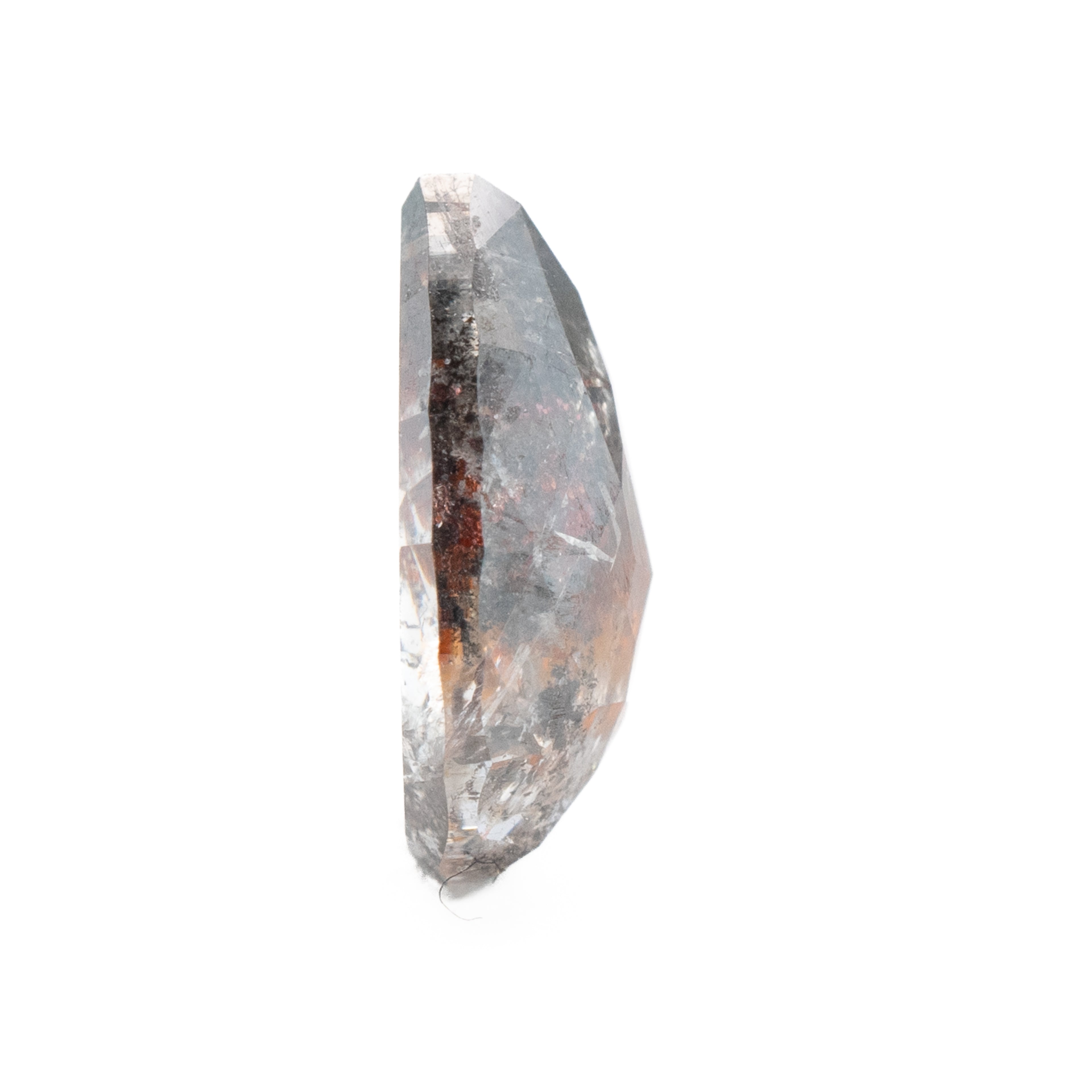 Pear Rose Cut Salt + Pepper Diamond | 0.94ct