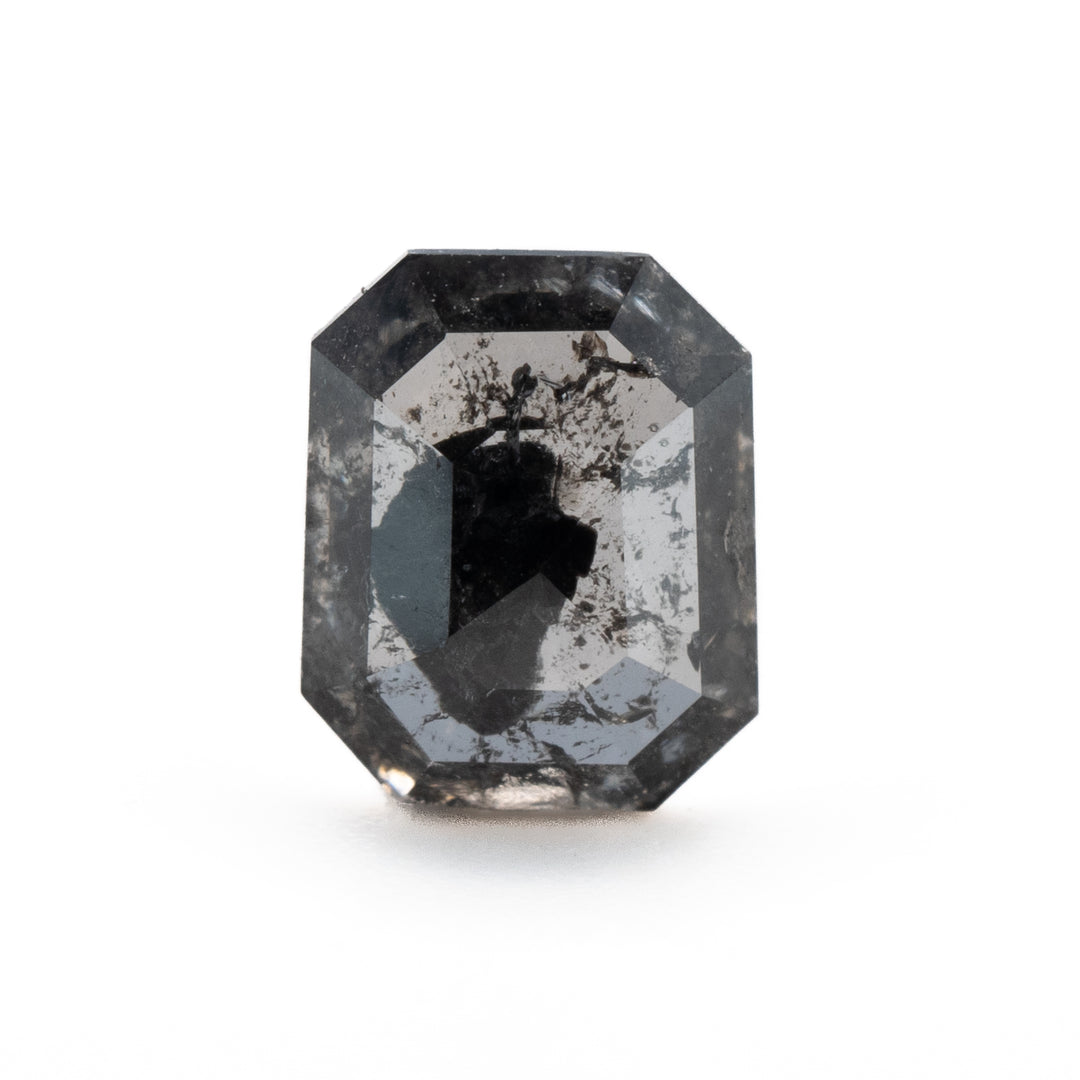 Cut-Corner Rectangular Salt Pepper Diamond - Main Image