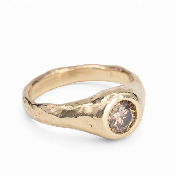 Earthform Ring - Champagne Diamond