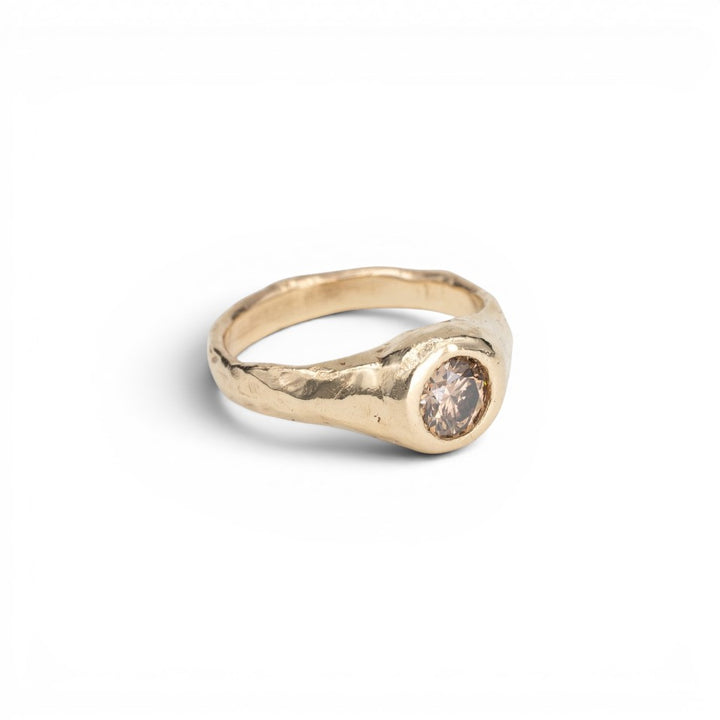 Earthform Ring - Champagne Diamond