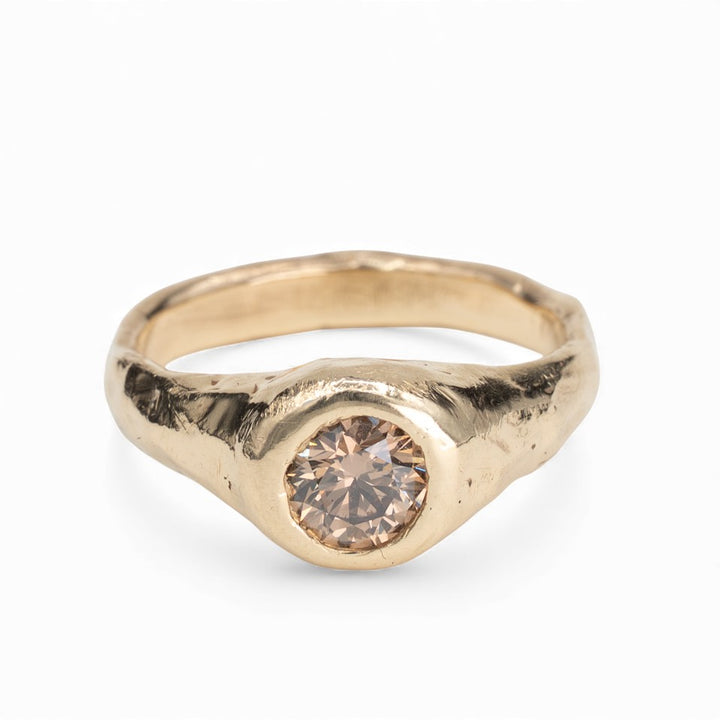Earthform Ring - Champagne Diamond