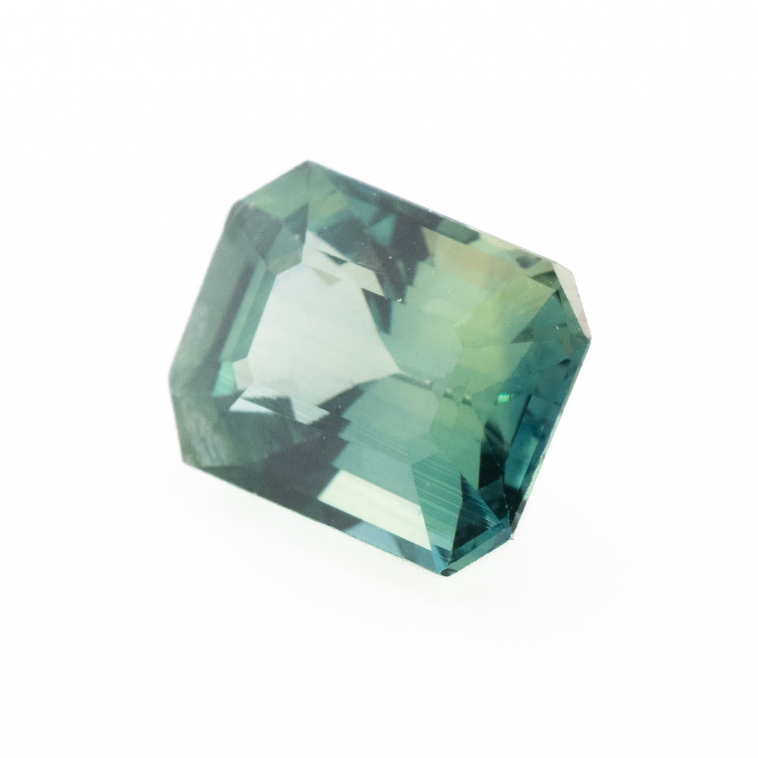 Greenish Teal Emerald-Cut Sapphire | 2.25ct