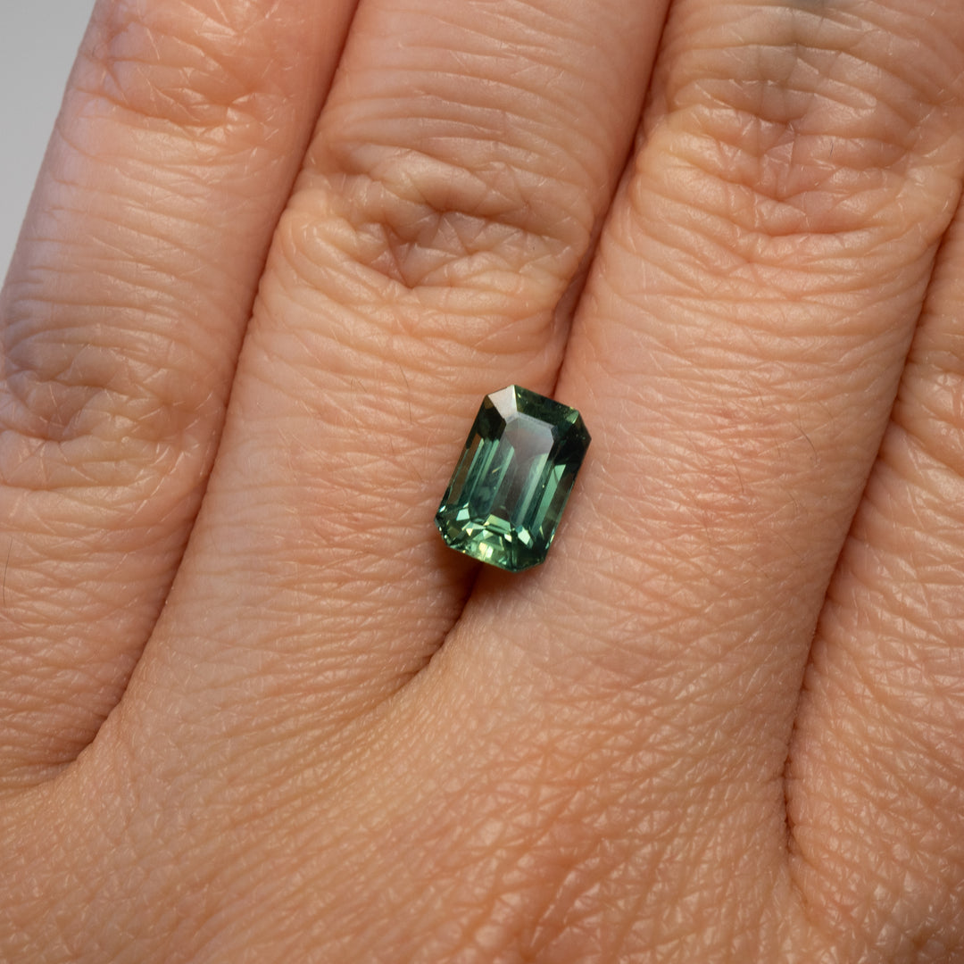 Teal Emerald Cut Sapphire | 2.24ct