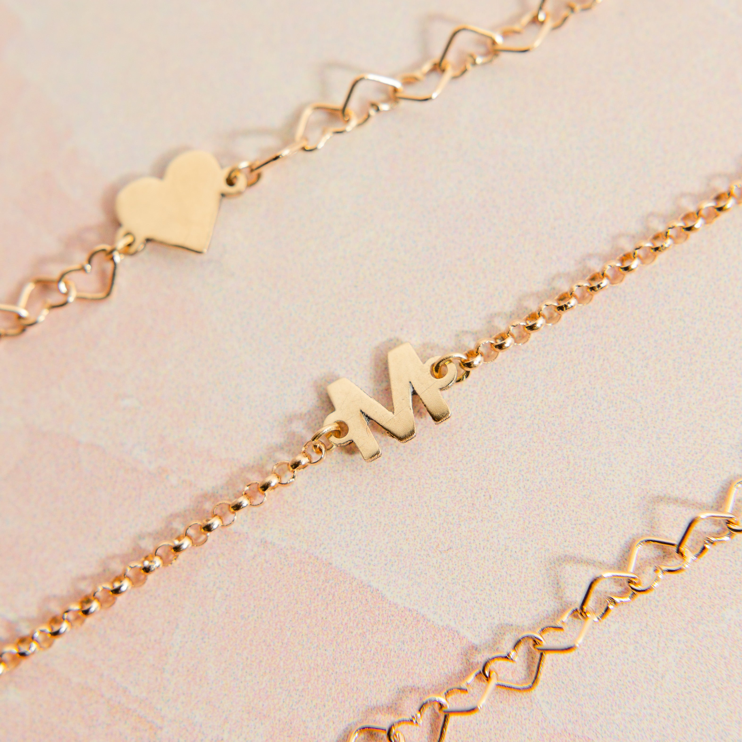Solid Metal Letter Charm