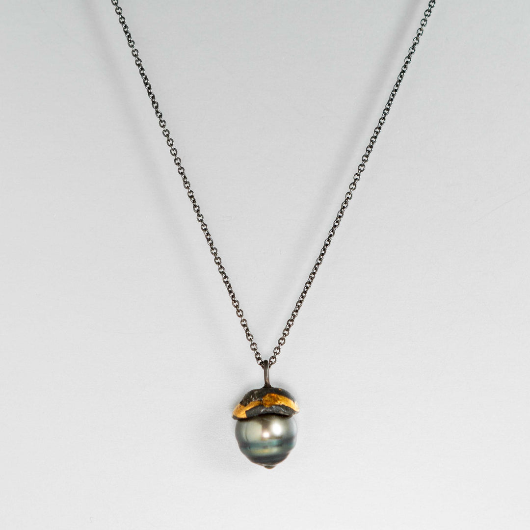 Gilded Relic Tahitian Pearl Pendant