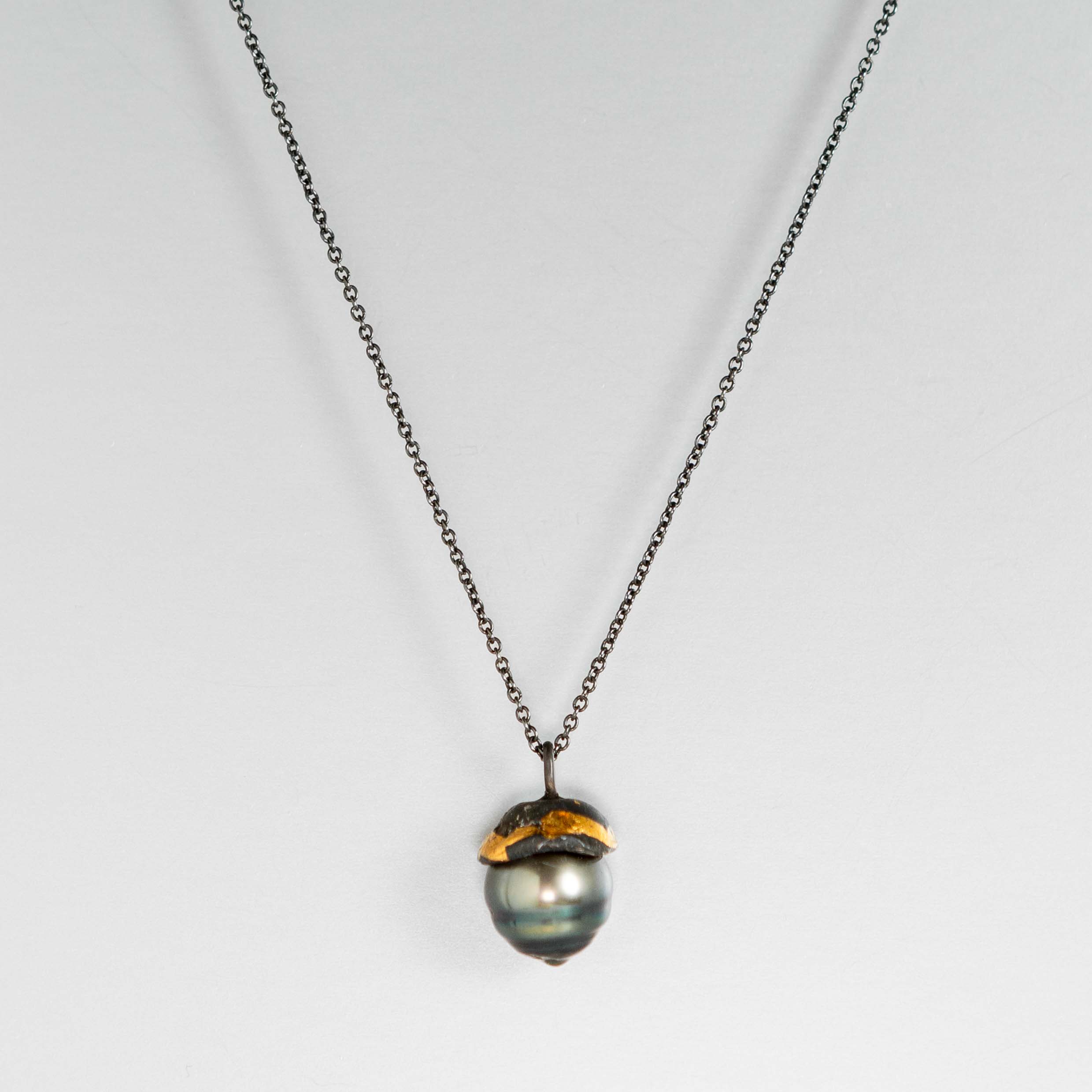 Nyx Tahitian Pearl Pendant – Keum-Boo Gilded Silver & 24k Gold | One of a Kind