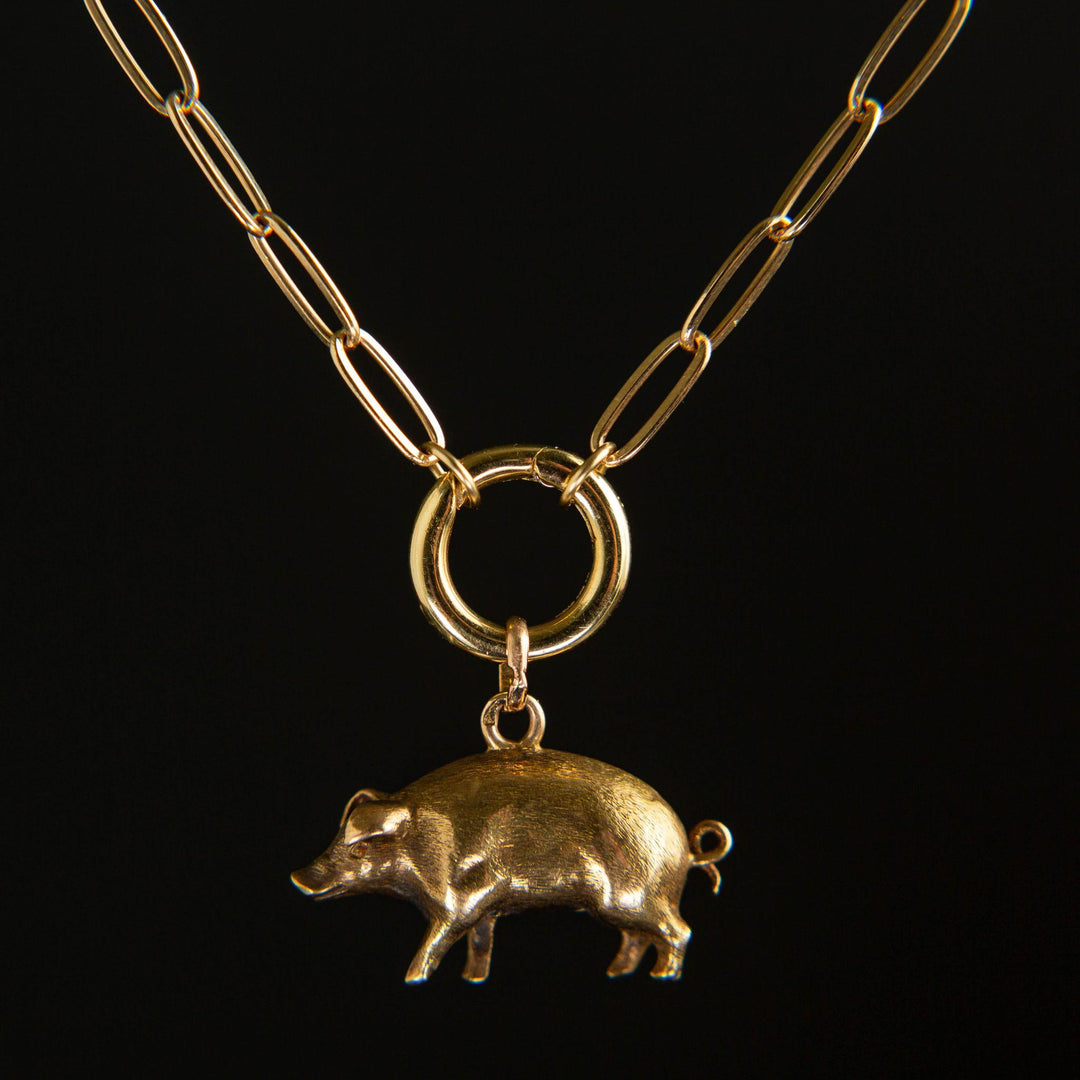 Vintage Charm | Pig | 14k Gold