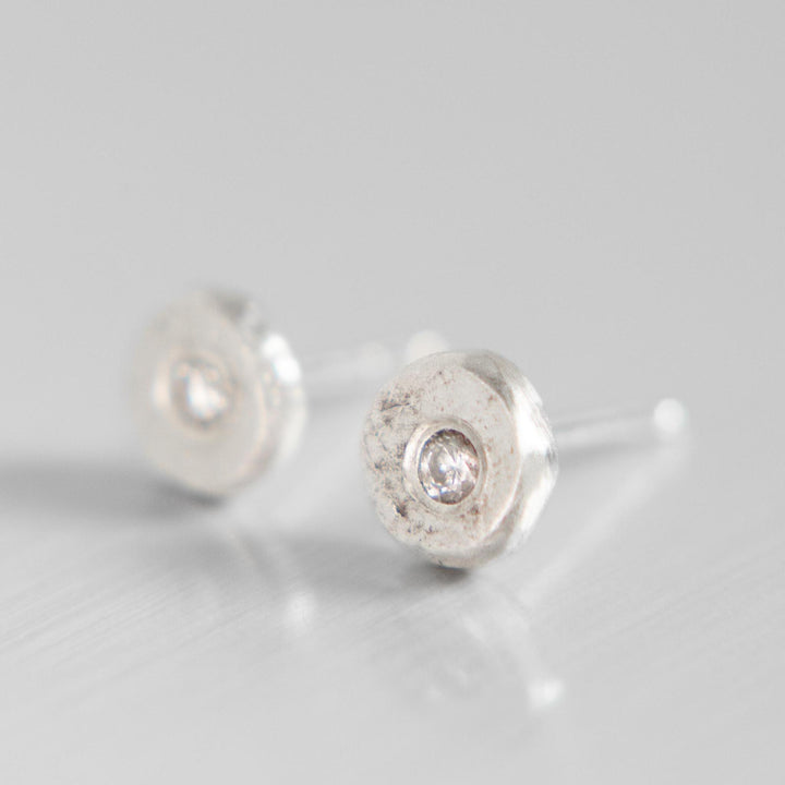 Pebble Stud Earrings in Sterling Silver