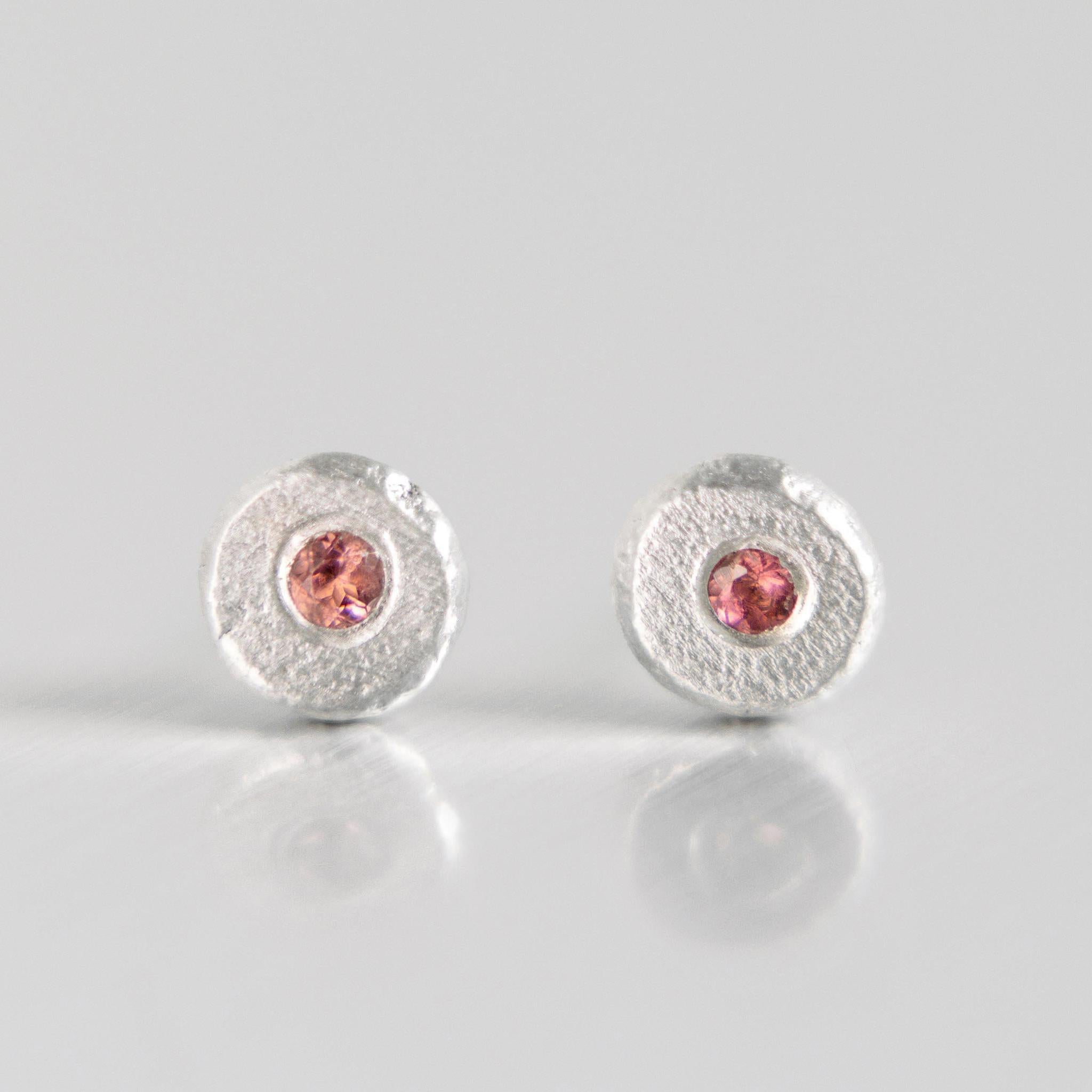 Pebble Stud Earrings in Sterling Silver