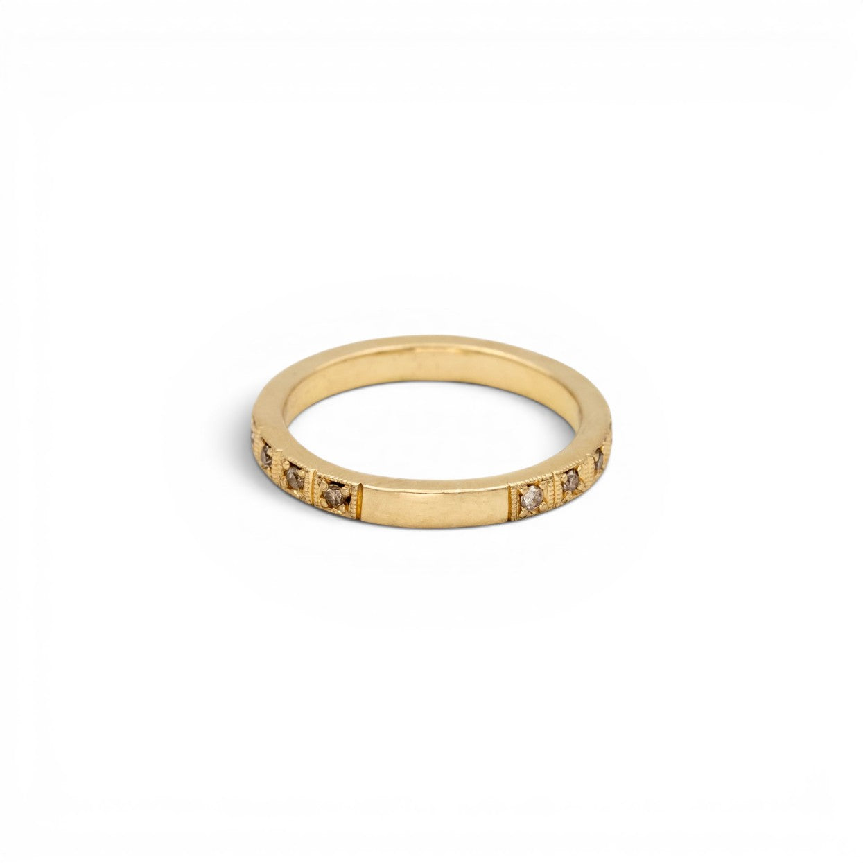 Antique Inspired Diamond Beaded Band