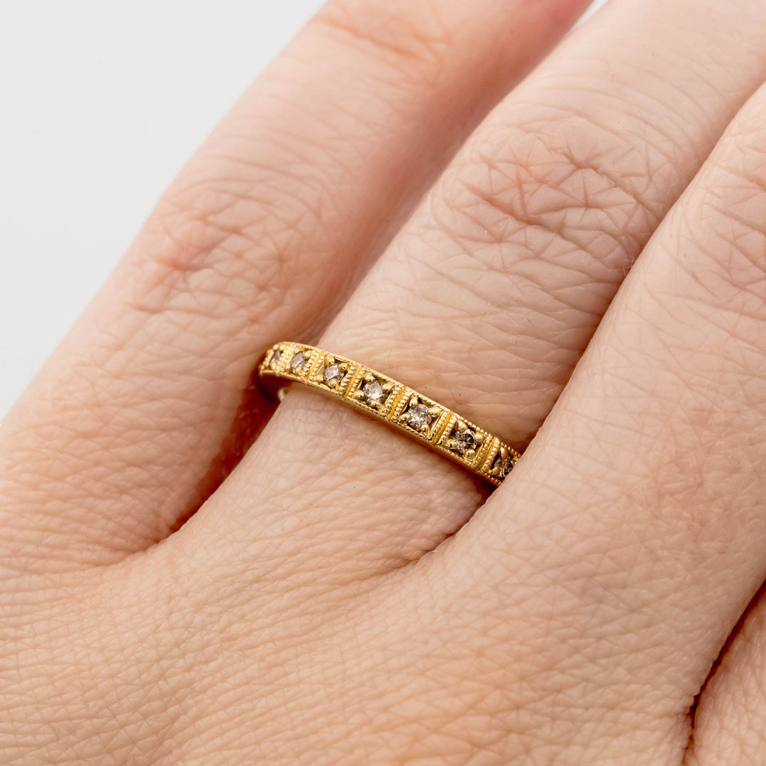 Antique Inspired Diamond Beaded Band