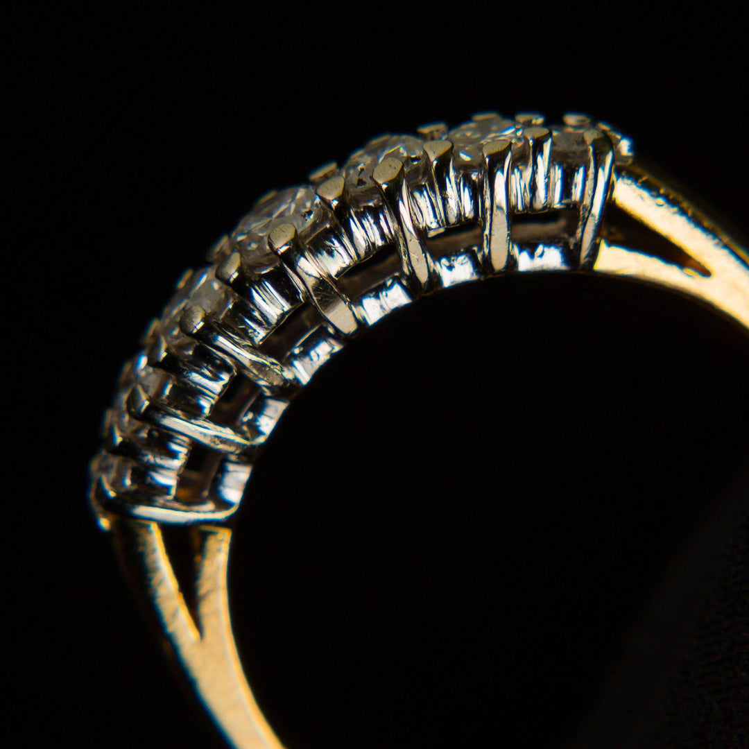 Vintage 7 Stone Diamond Band  | 14k Gold