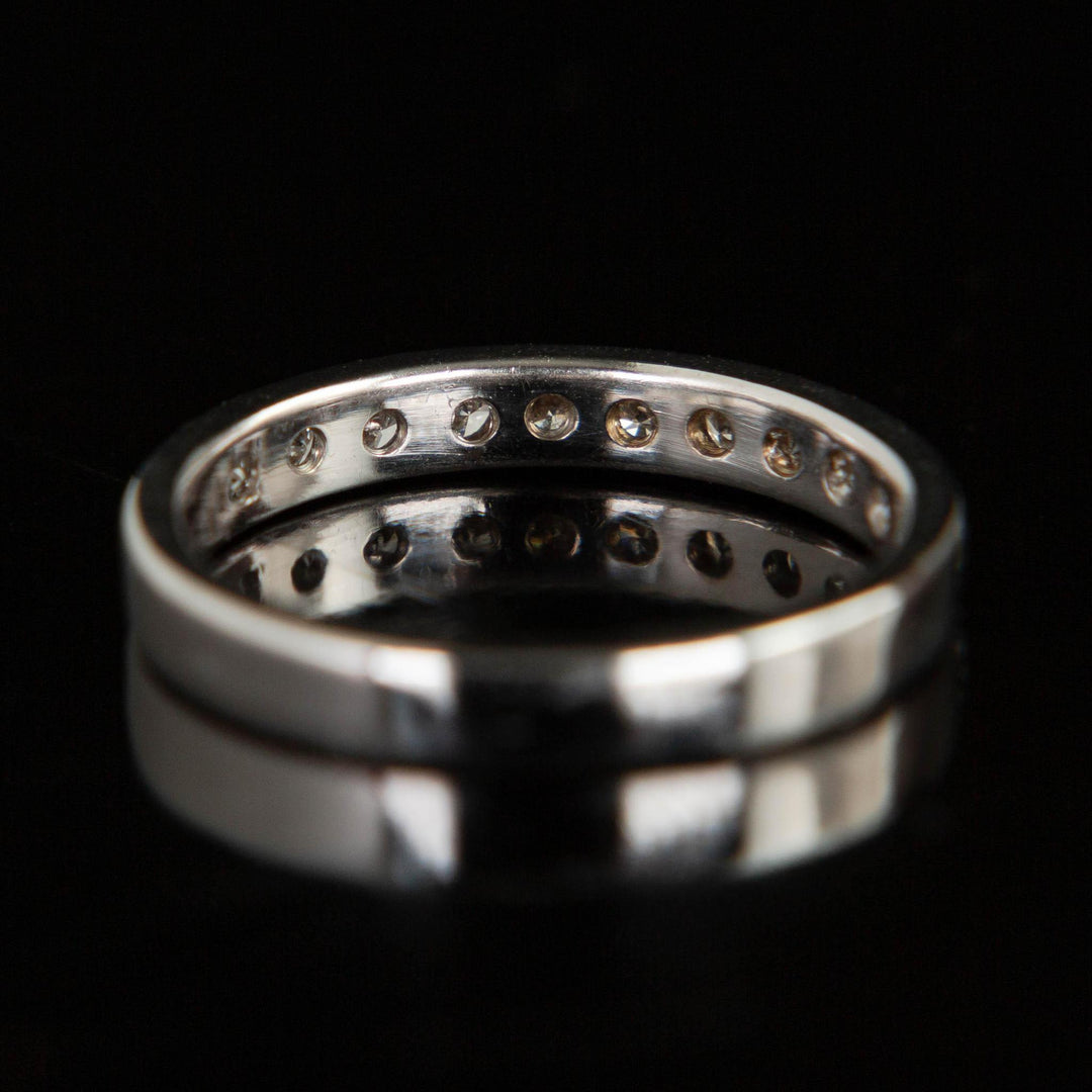 Vintage Diamond Channel Band | 14k White Gold