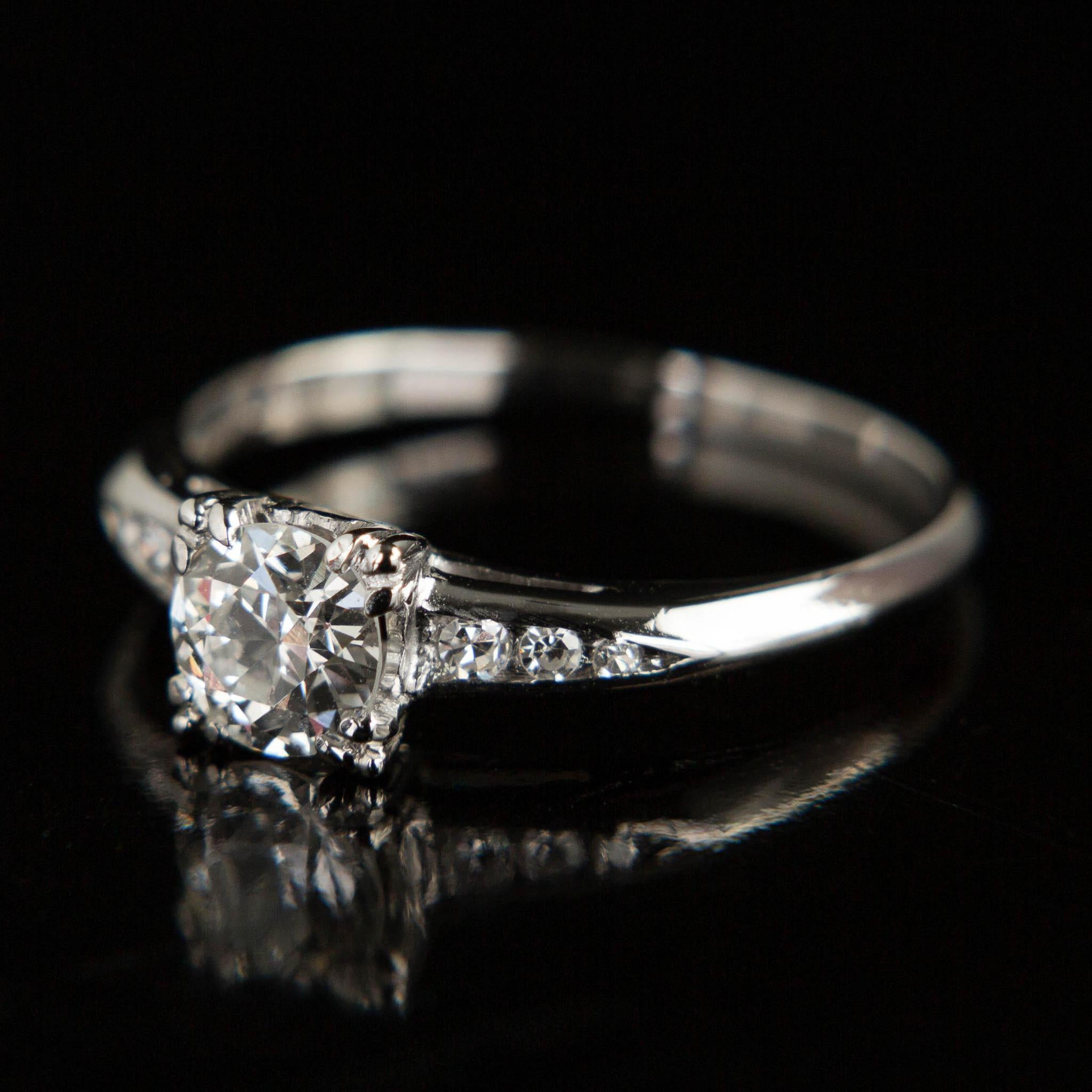 Mid Century Platinum Diamond Ring | Circa 1950