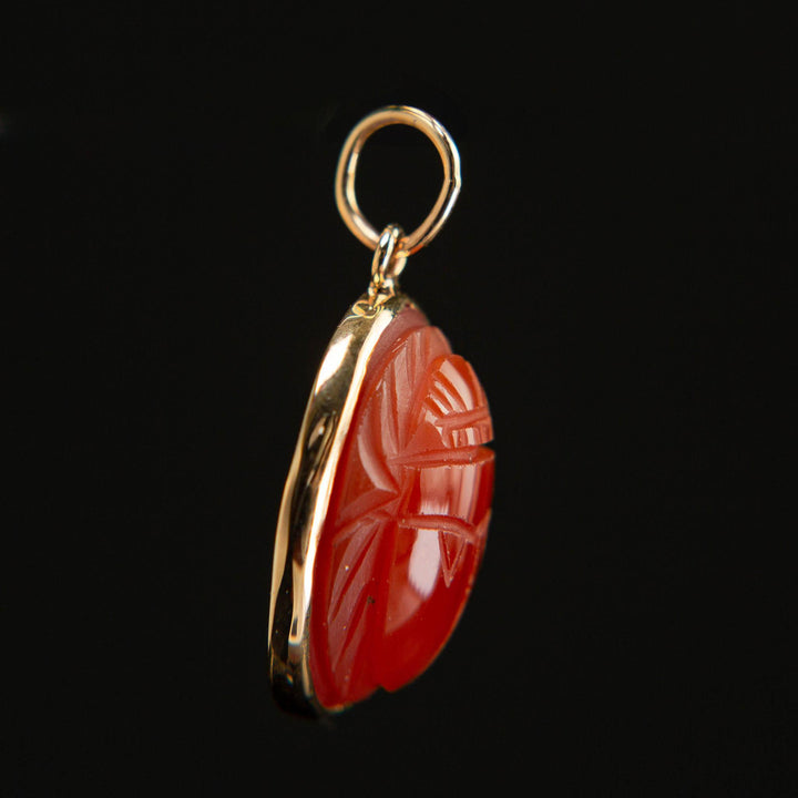 Vintage Charm | Carnelian Scarab | 14k gold