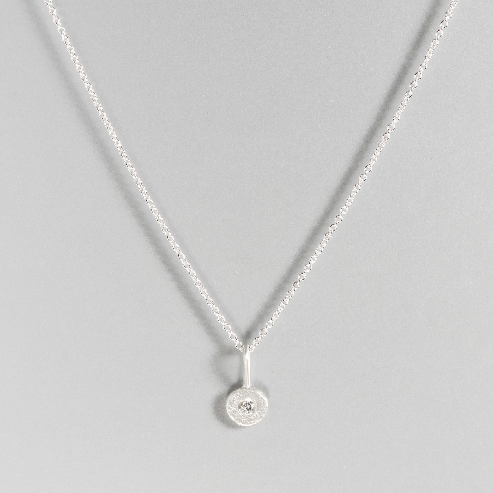 Pebble Charm in Sterling Silver