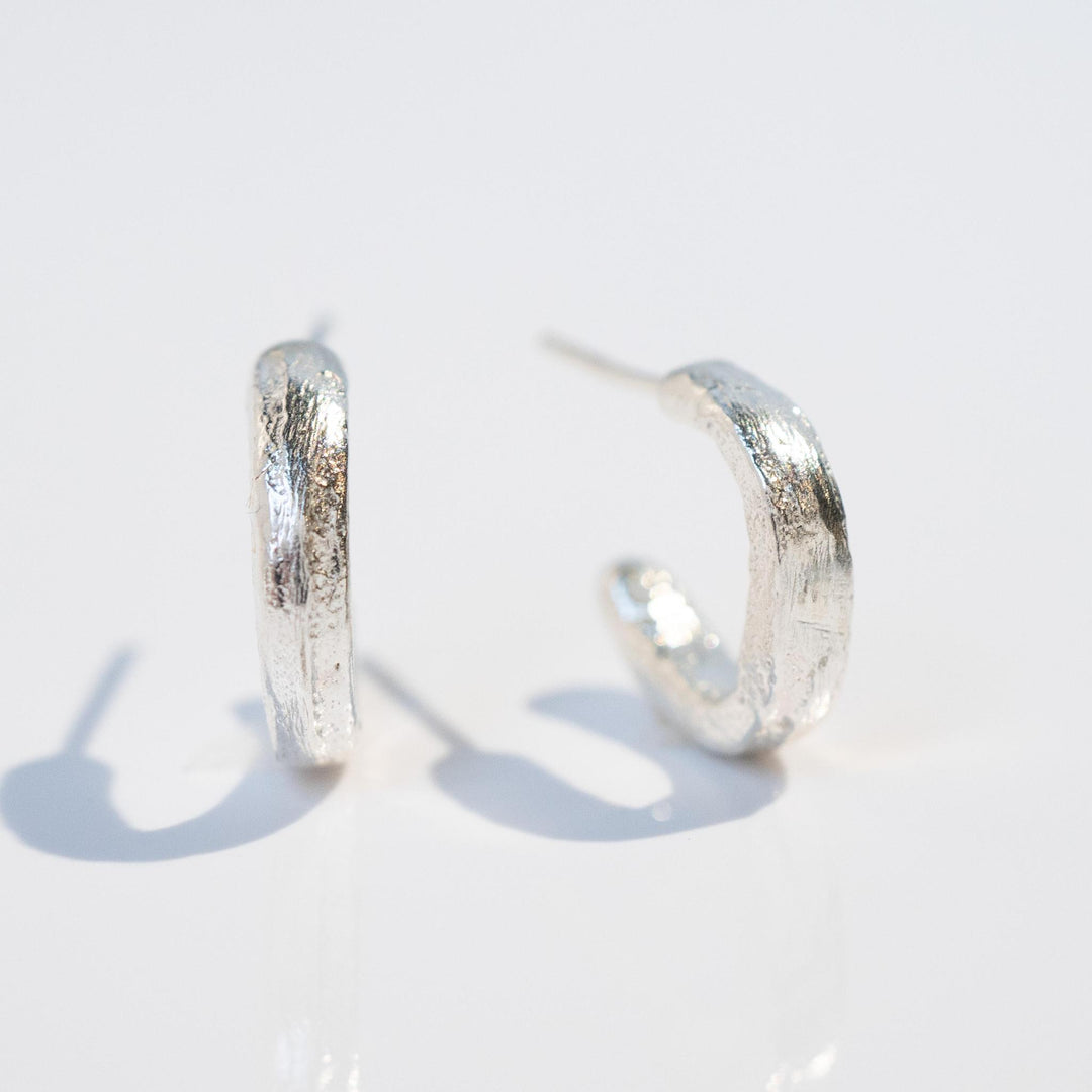 Relic Hoop Earrings in Sterling Silver