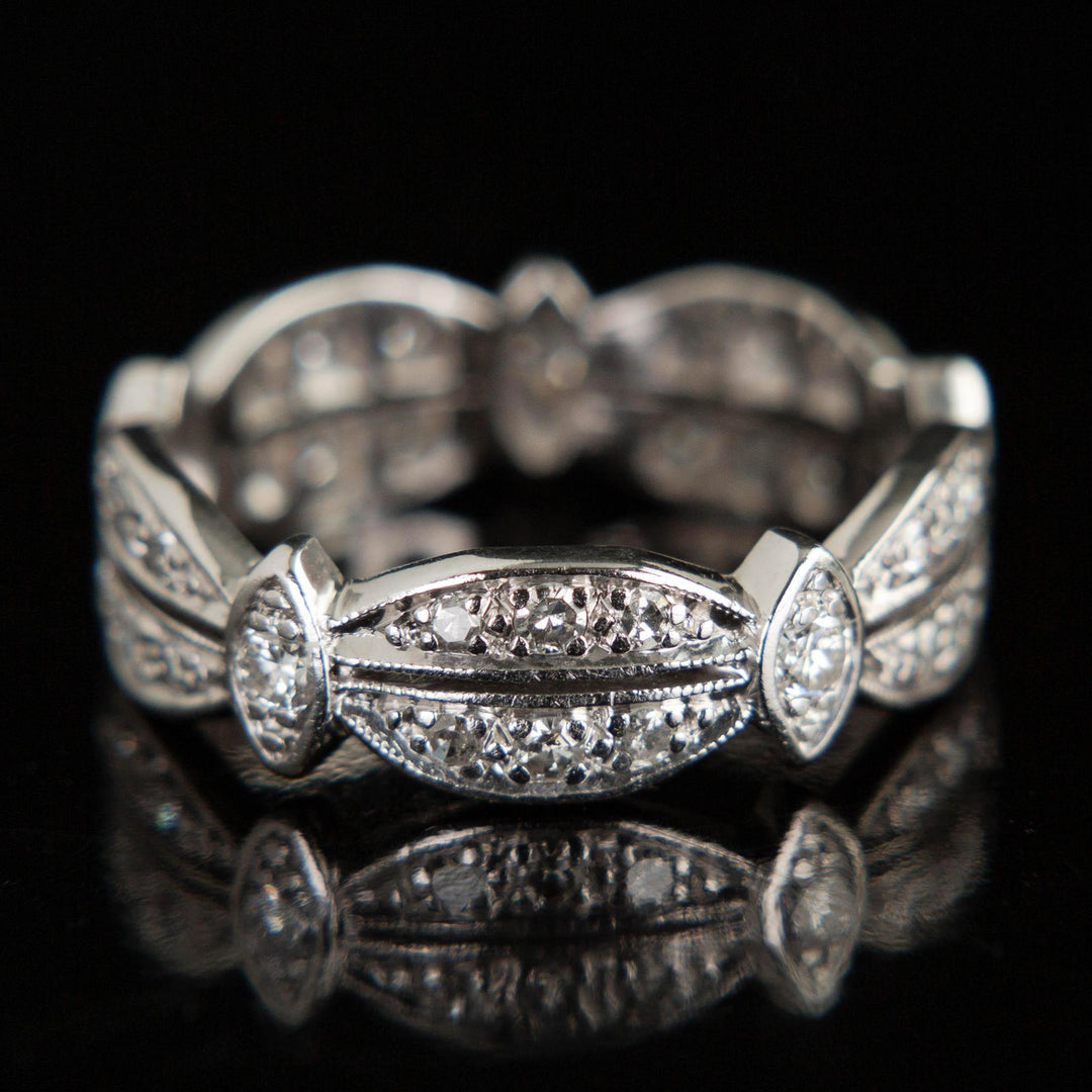 Mid-Centery Diamond Eternity Band | Platinum |circa 1950