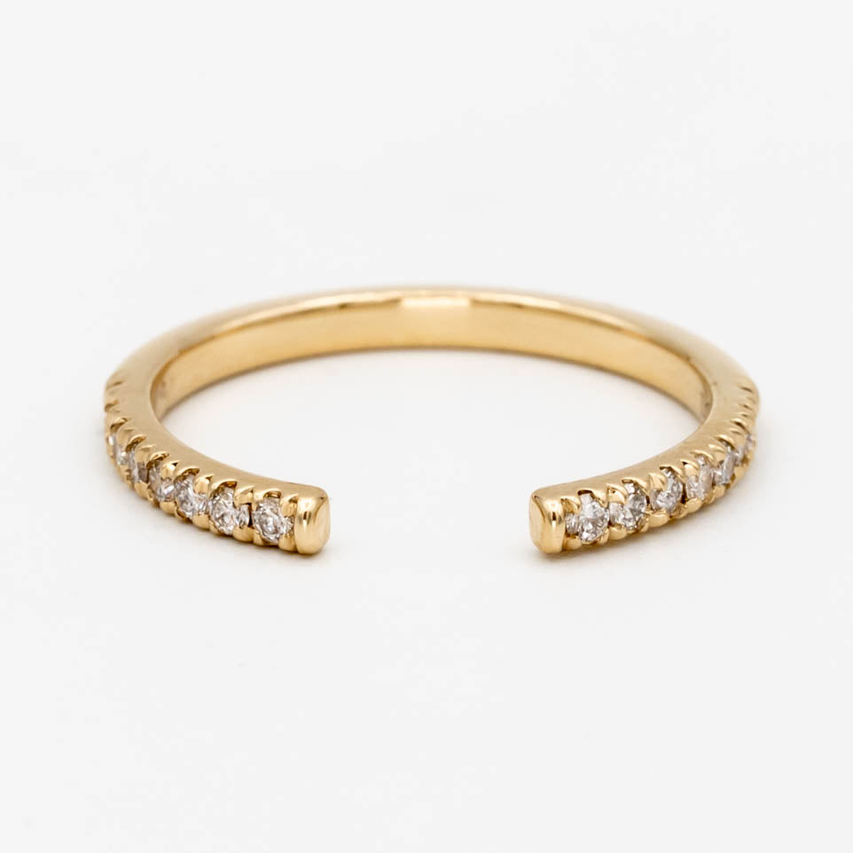 Negative Space Pave Diamond Band